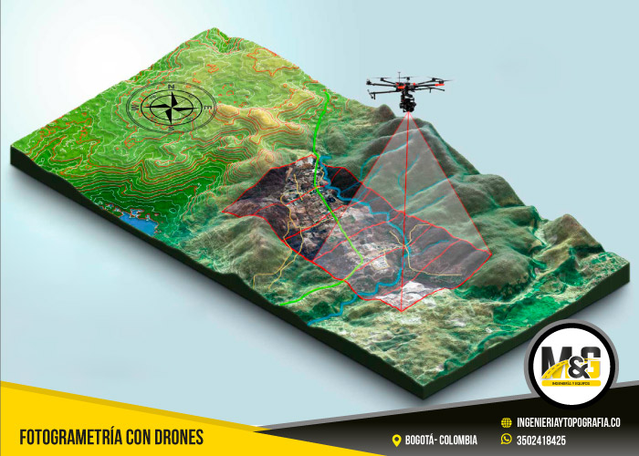 Drones para imagenes y videos para fotogrametría en Bogota